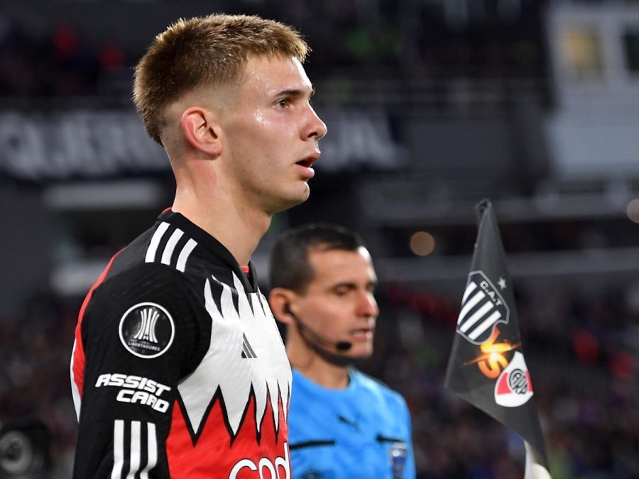 Franco Mastantuono in action for River Plate. (Photo by Hernan Cortez/Getty Images)