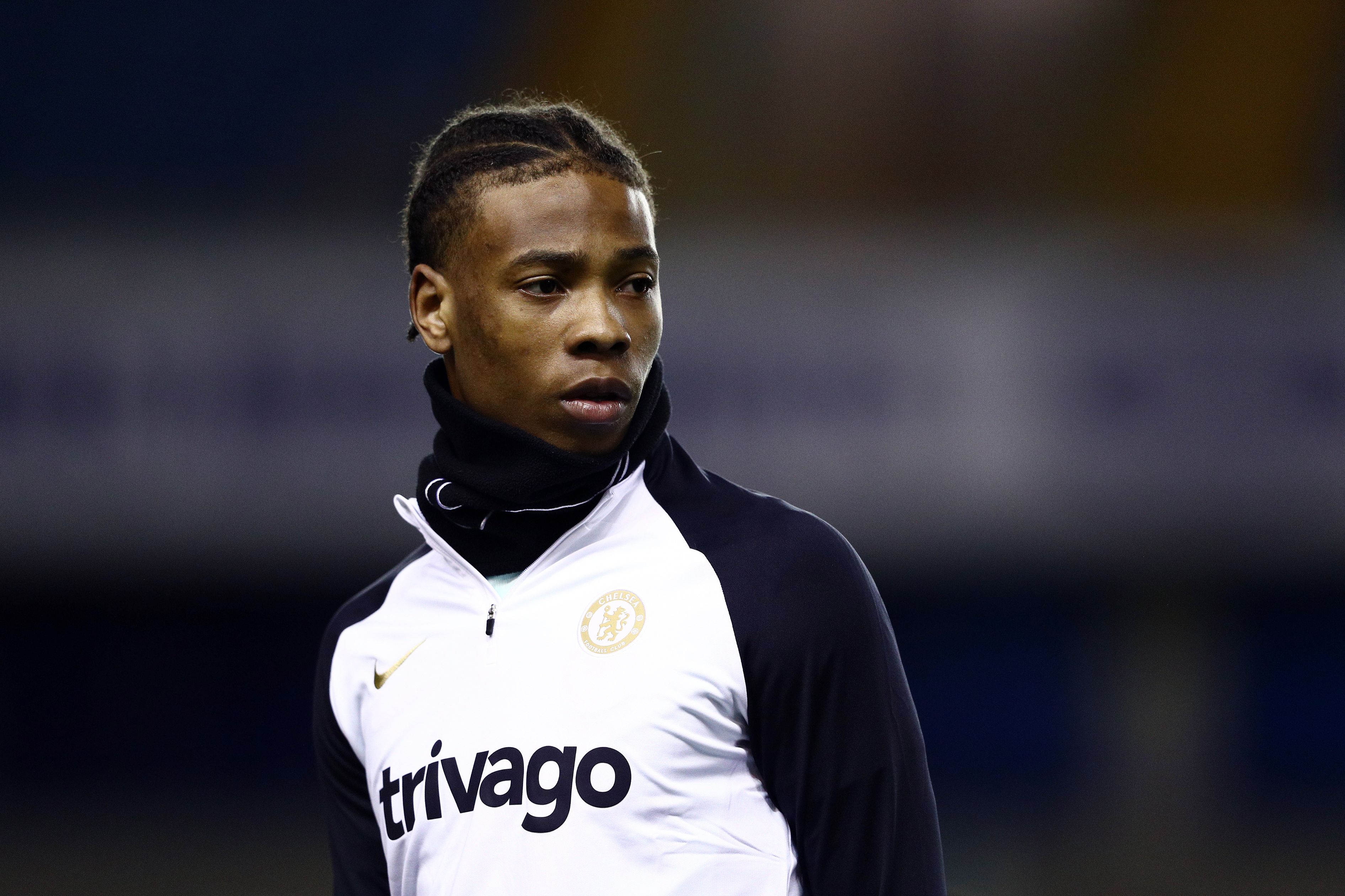 Ishe Samuels-Smith in warmups. (Photo by James Fearn/Getty Images)