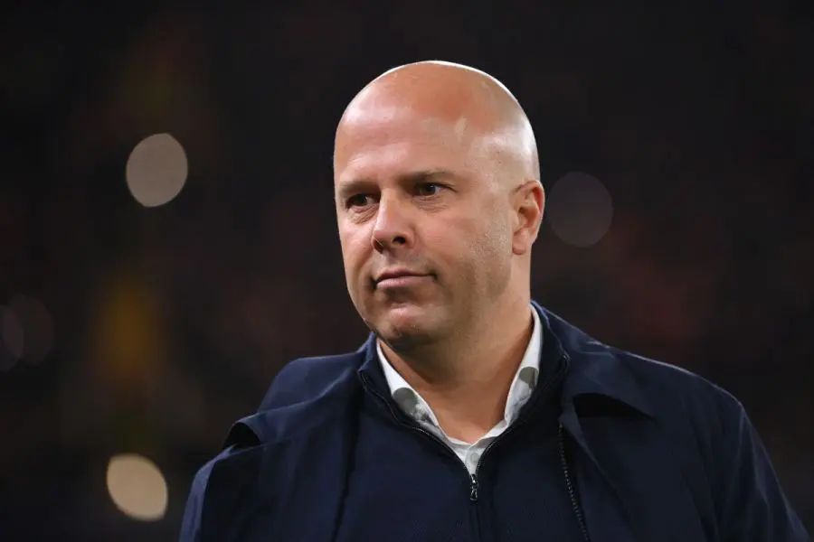 Arne Slot pictured during Liverpool's win over Real Madrid. (Photo by Justin Setterfield/Getty Images)