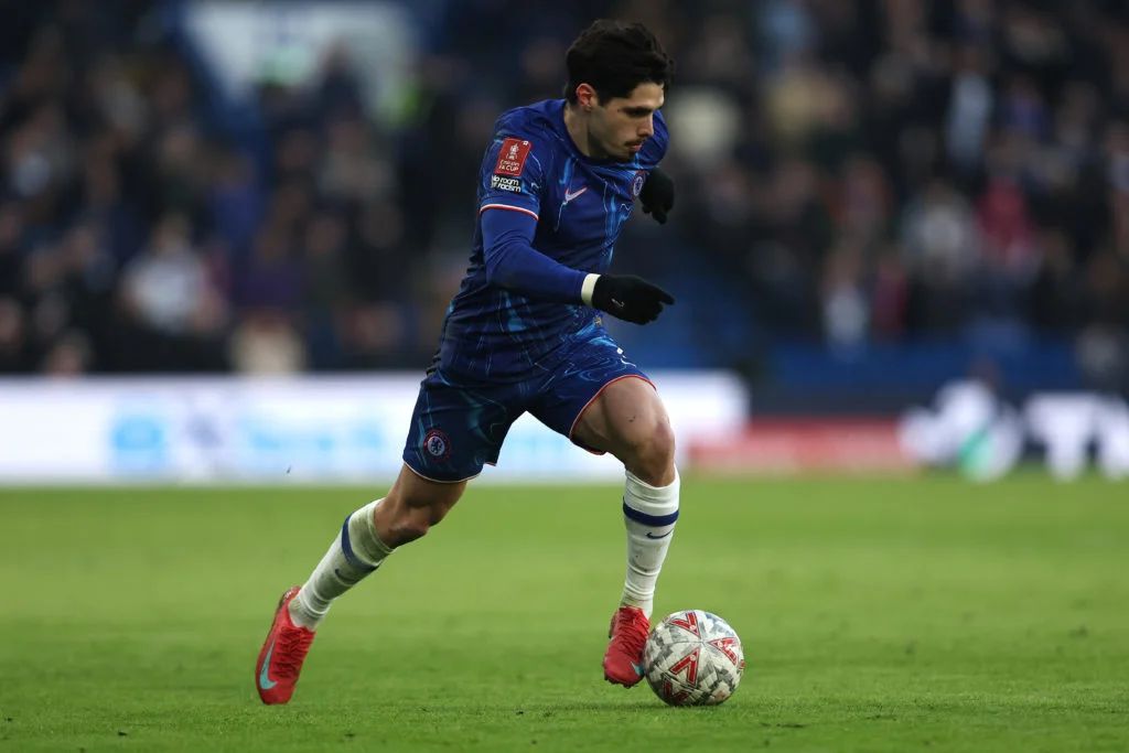 Pedro Neto dashes into space in the FA Cup. (Photo by Chris Lee – Chelsea FC/Chelsea FC via Getty Image)