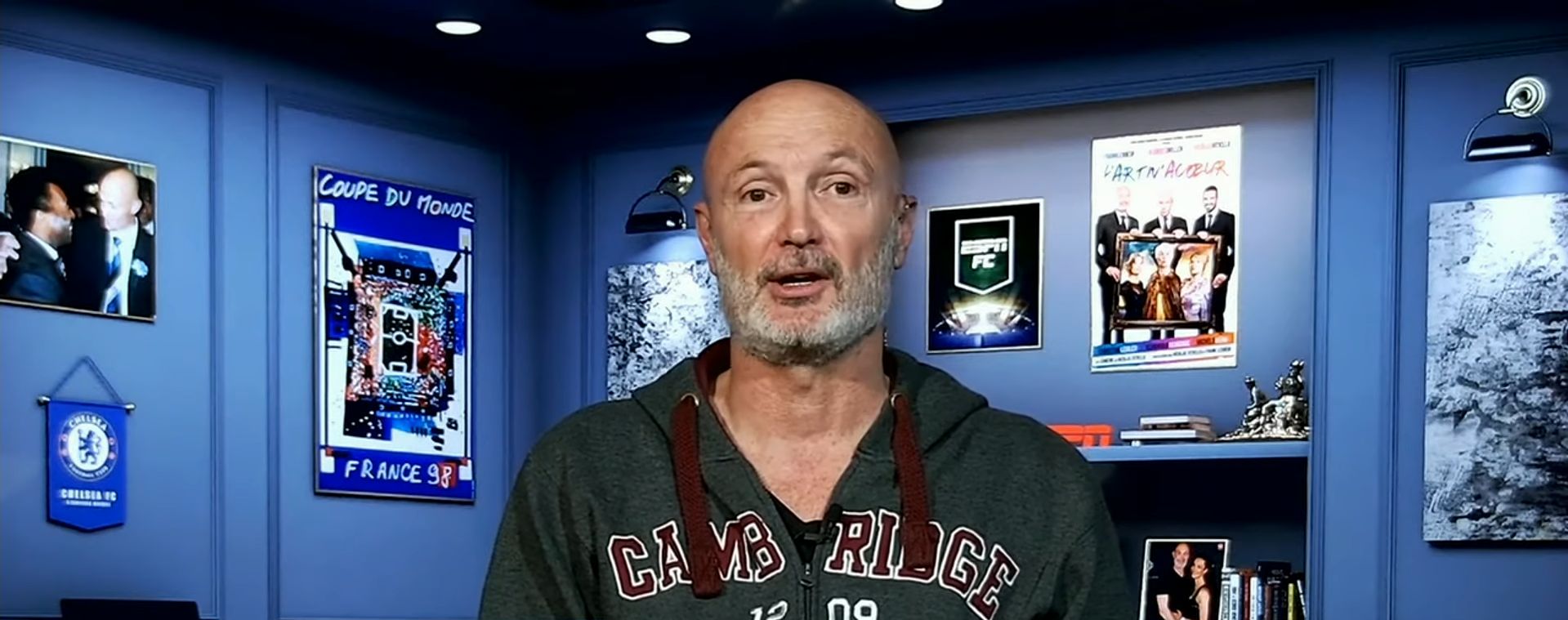 Frank Leboeuf speaking on ESPN about a disappointing Chelsea result.