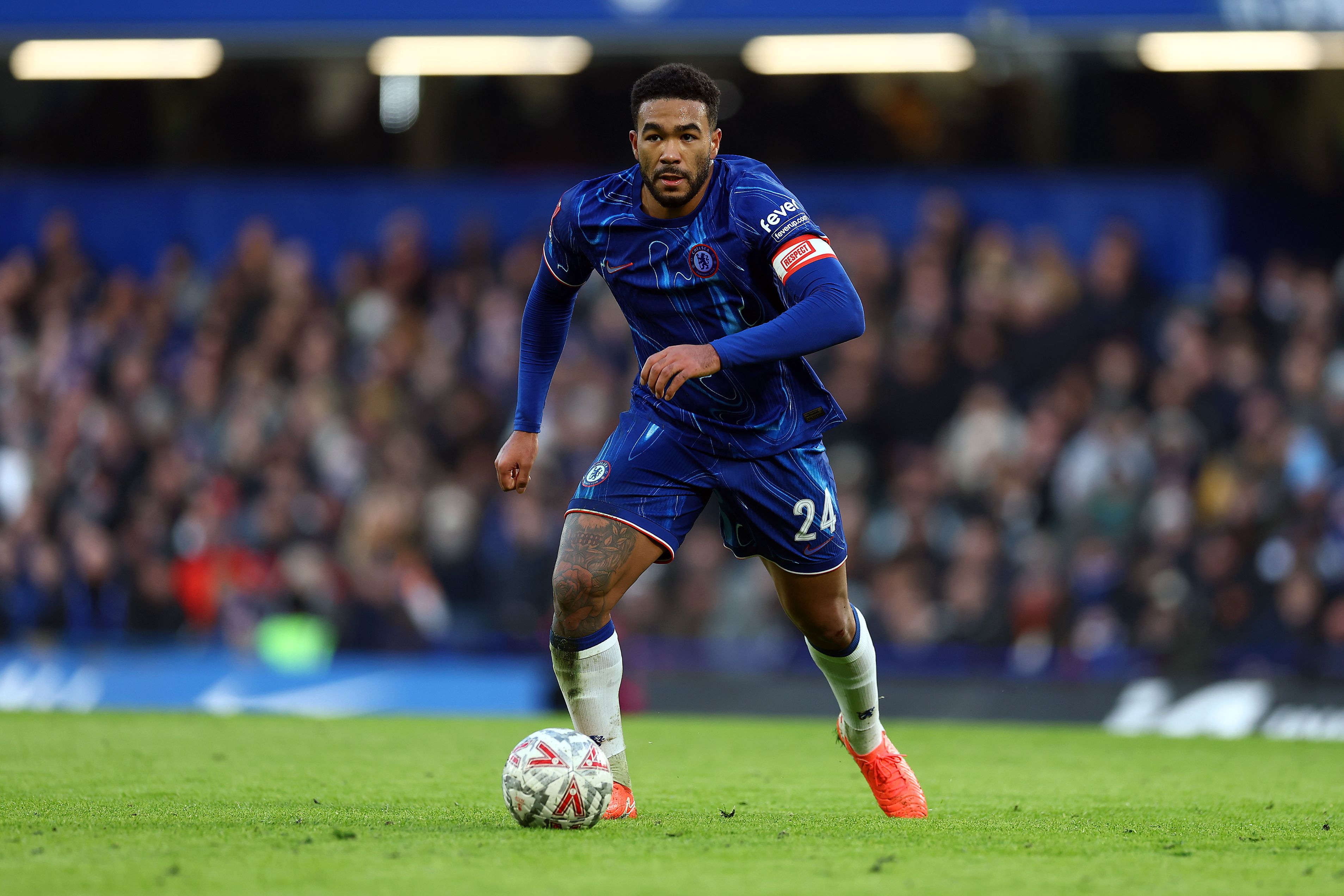 Reece James back in action against Morecambe in the FA Cup. (Photo by Bryn Lennon/Getty Images)