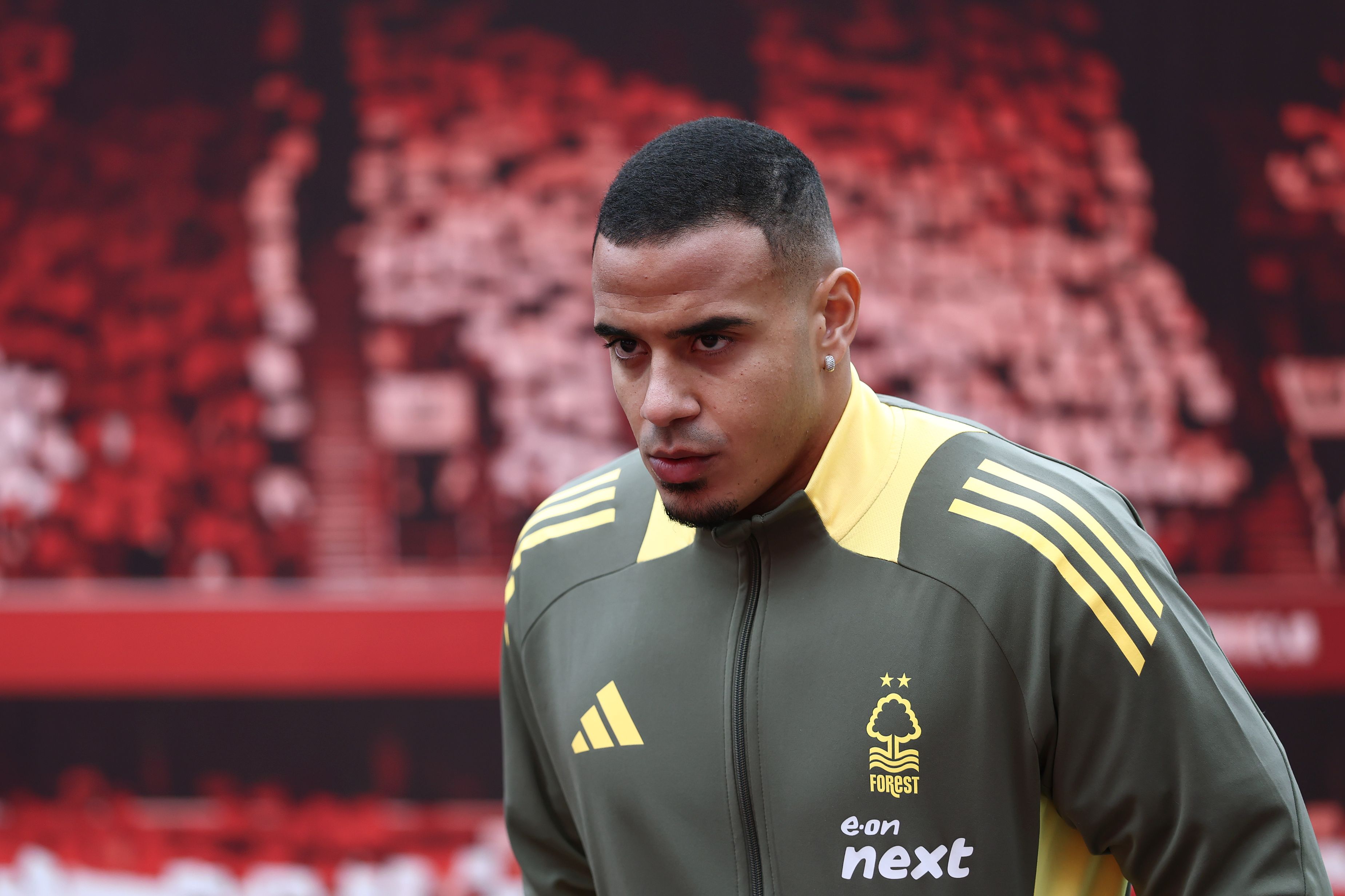 Murillo arrives for a Nottingham Forest match.