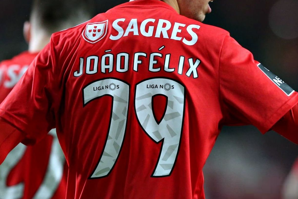 Joao Felix wearing number 79 for Benfica.