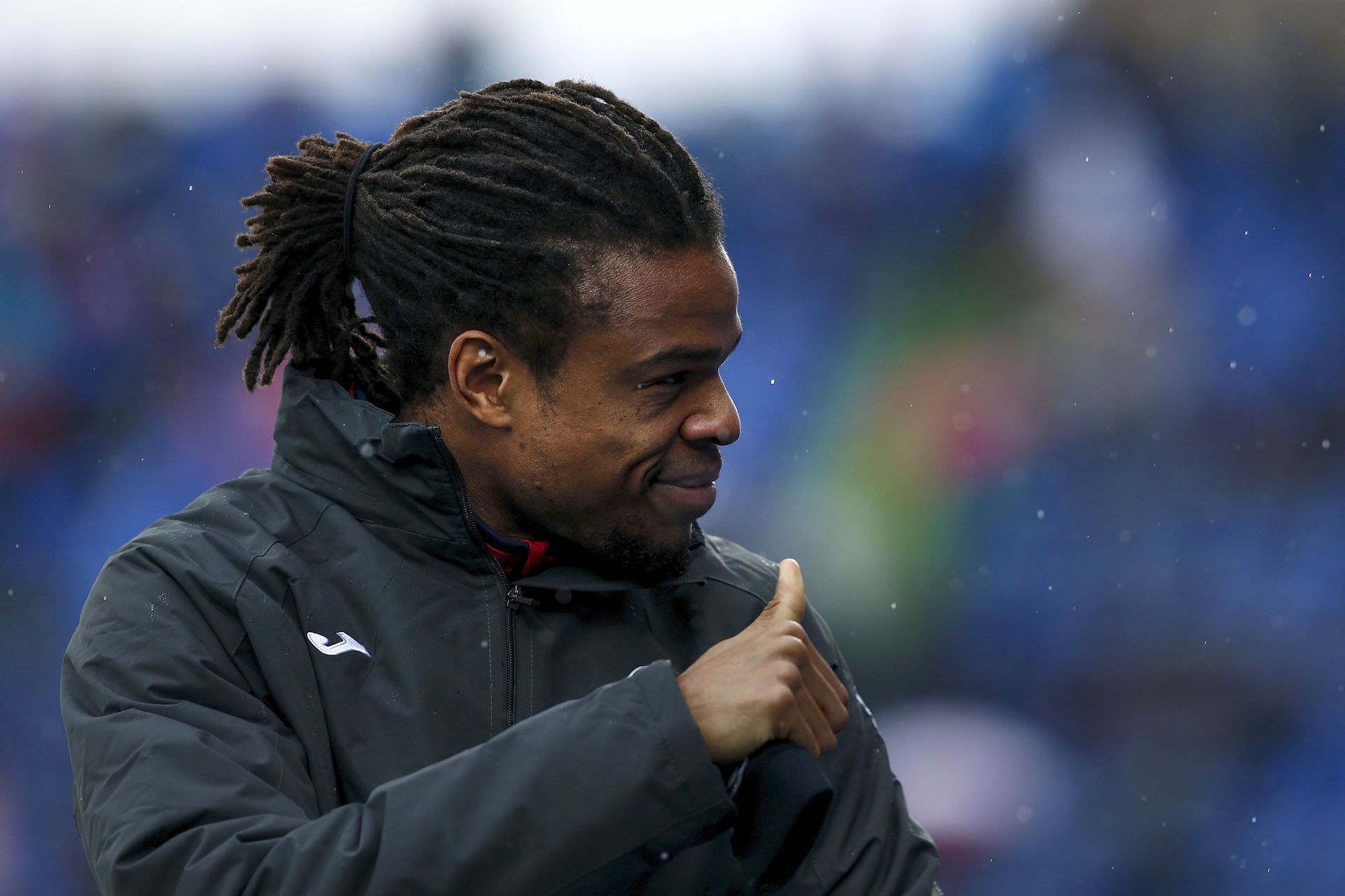 Loic Remy on the touchline.