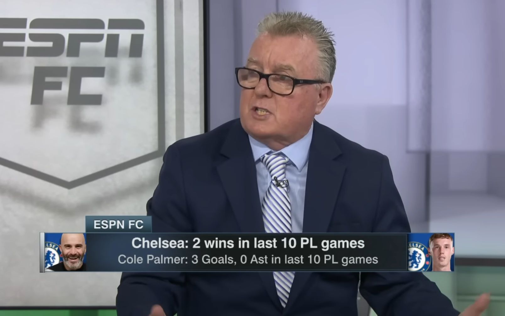 Steve Nicol on ESPN talking about Chelsea's struggles.