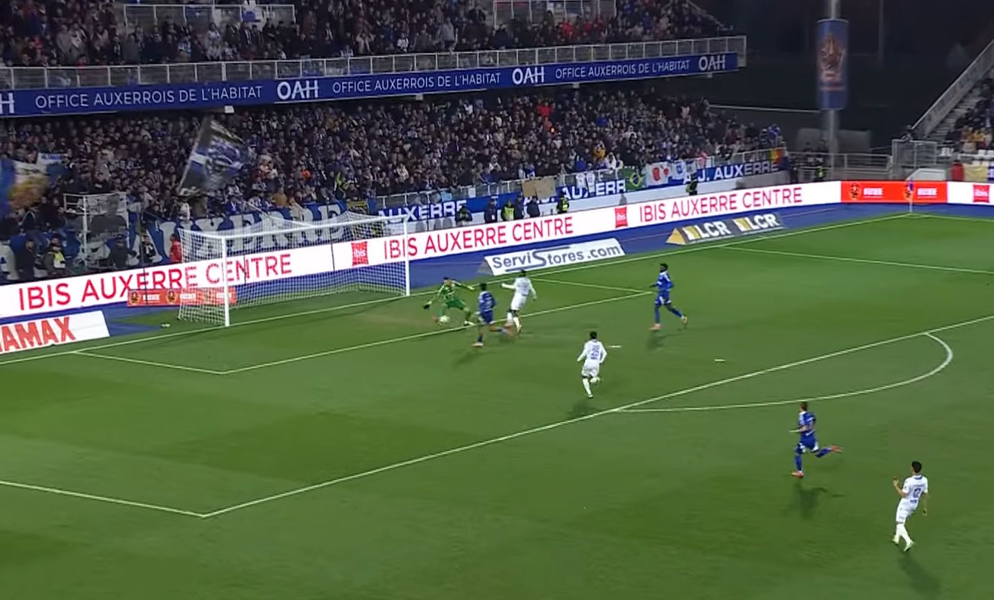 Djordje Petrovic makes a great save from close range.
