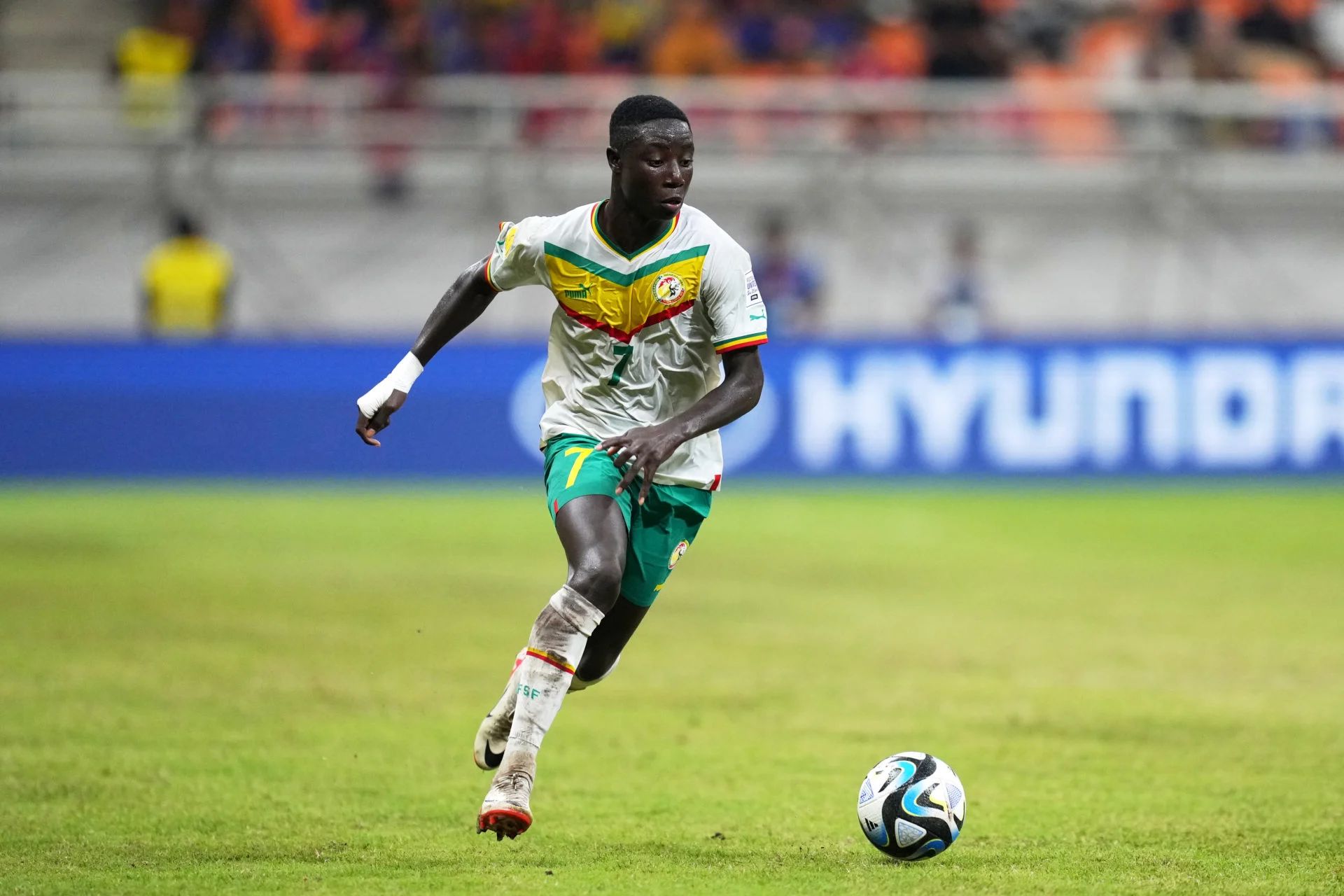 Yaya Dieme in action for Senegal's youth team. (Photo by Alex Caparros - FIFA/FIFA via Getty Images)