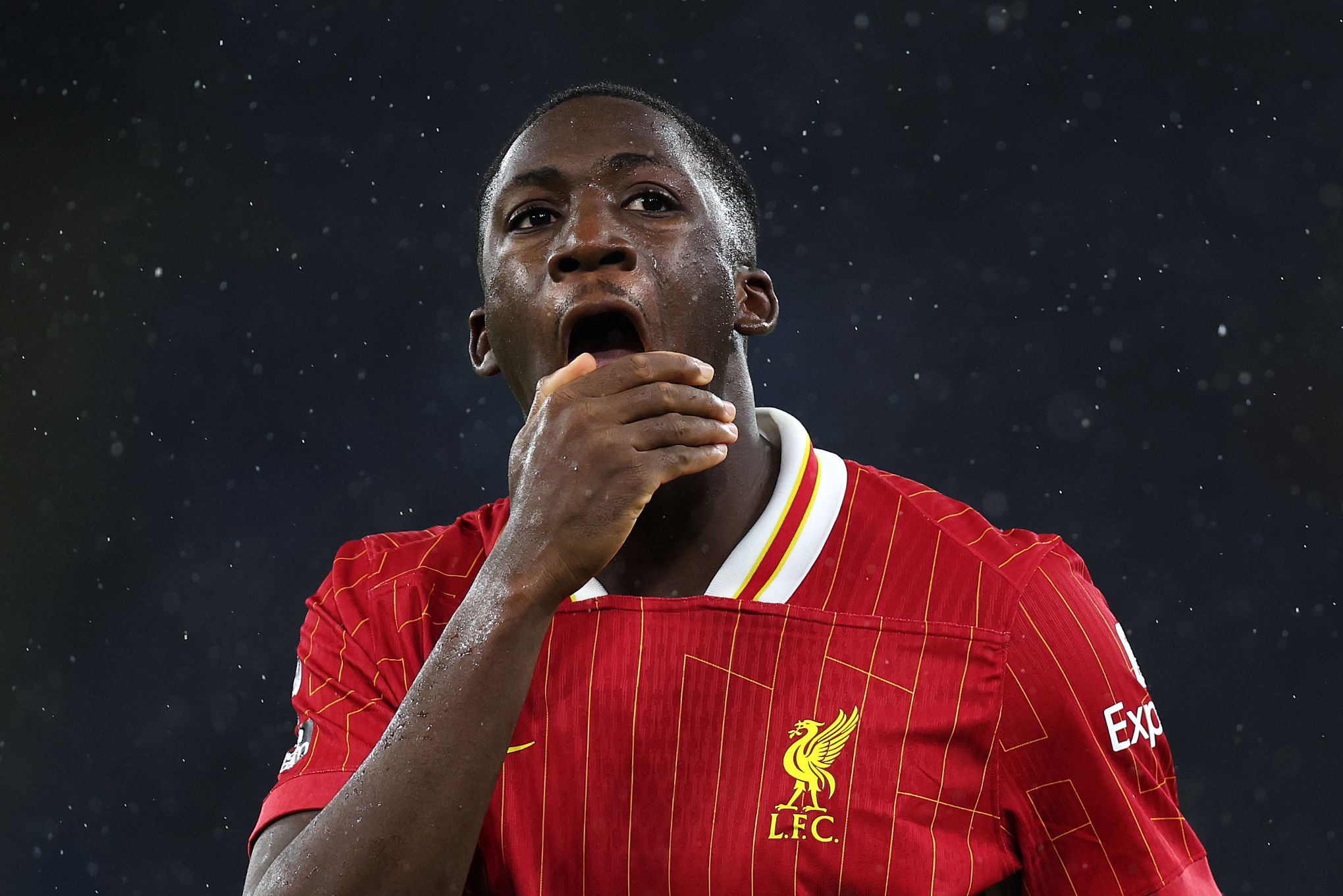 Ibrahima Konate playing for Liverpool.