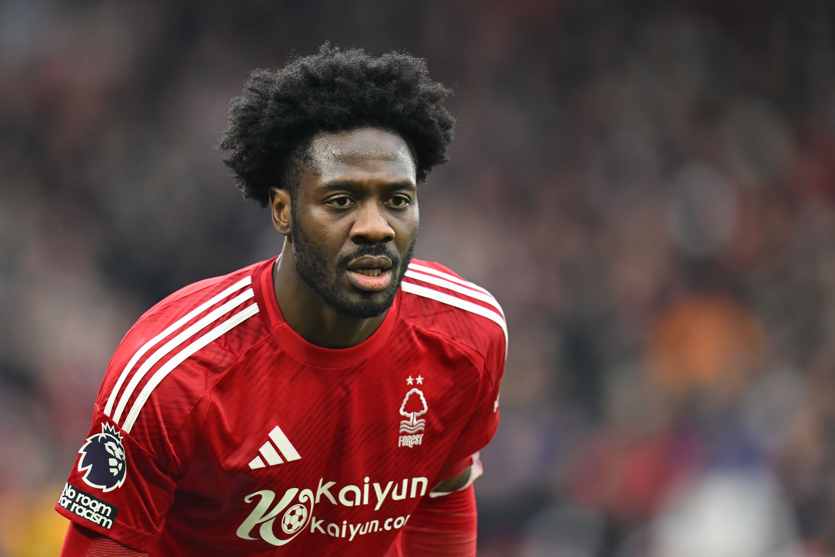 Ola Aina in action for Nottingham Forest.