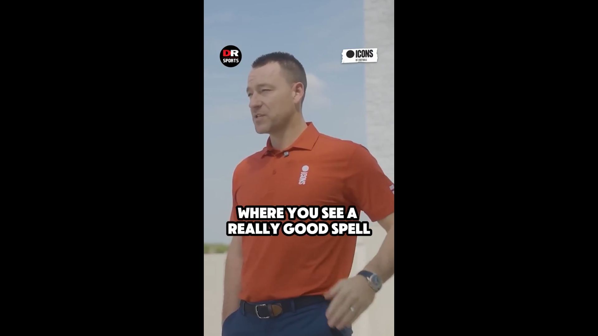 John Terry speaks at a charity golf tournament.