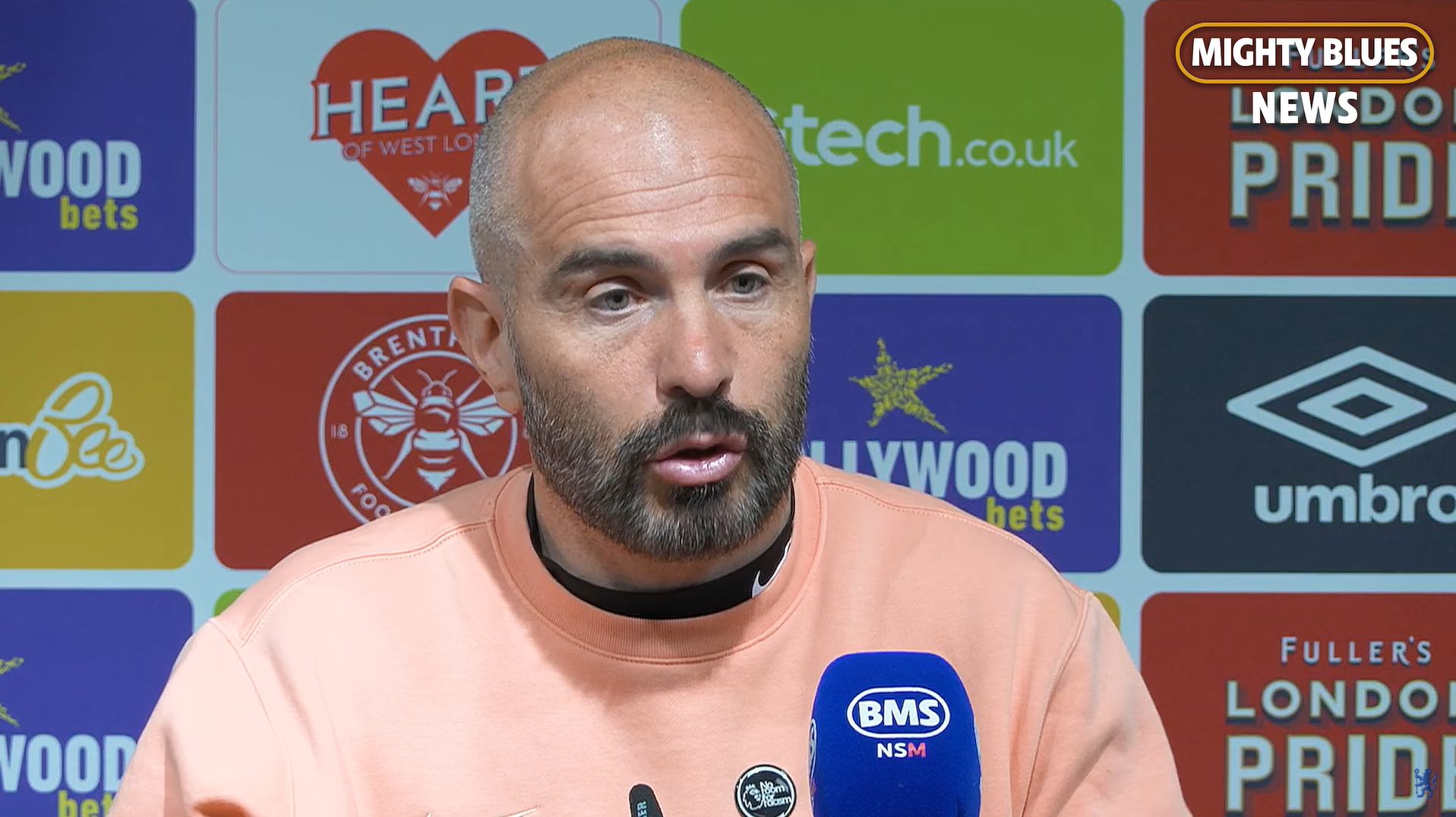 Enzo Maresca speaks in a Chelsea press confernce.