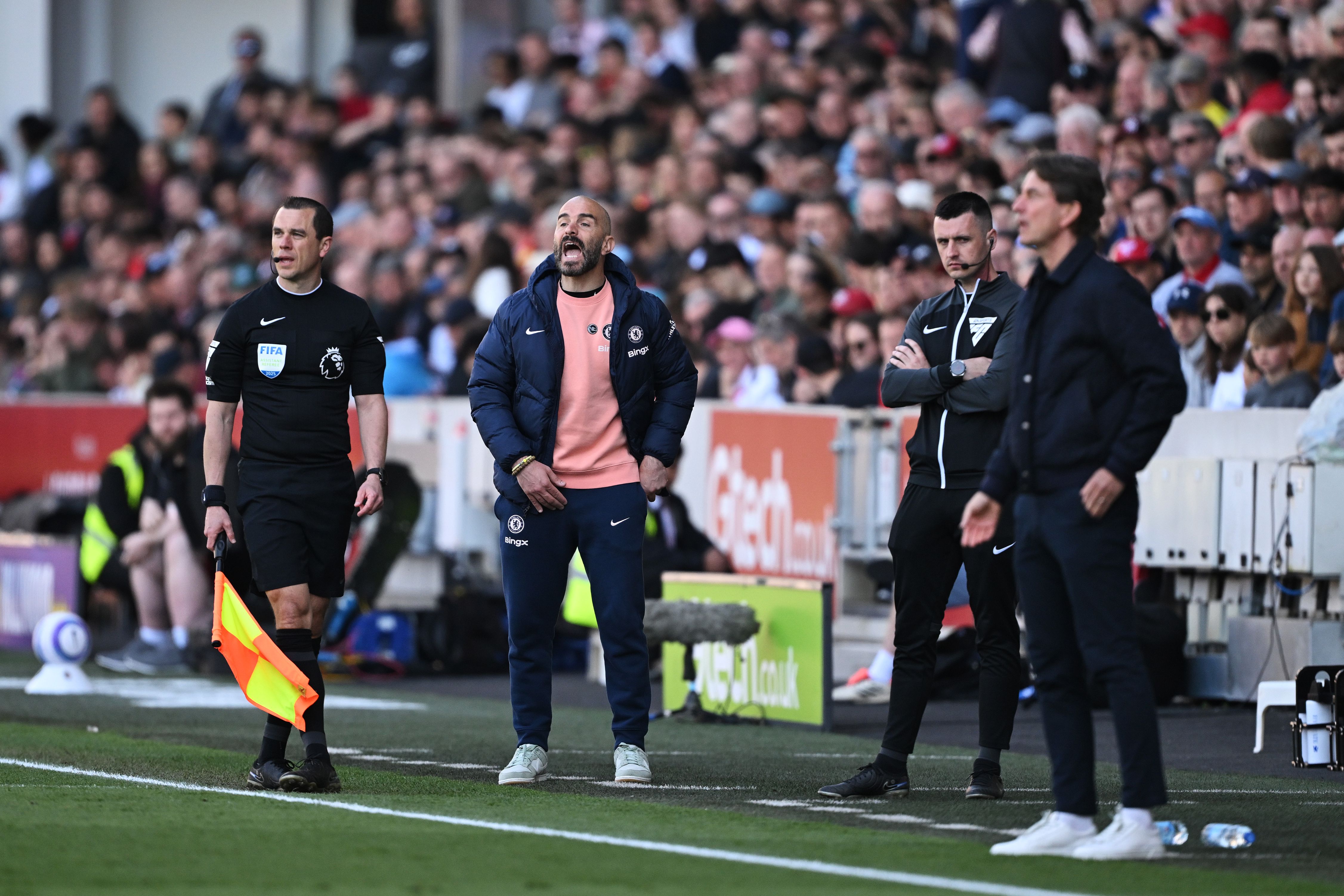 Enzo Maresca on the touchline at the G-Tech.