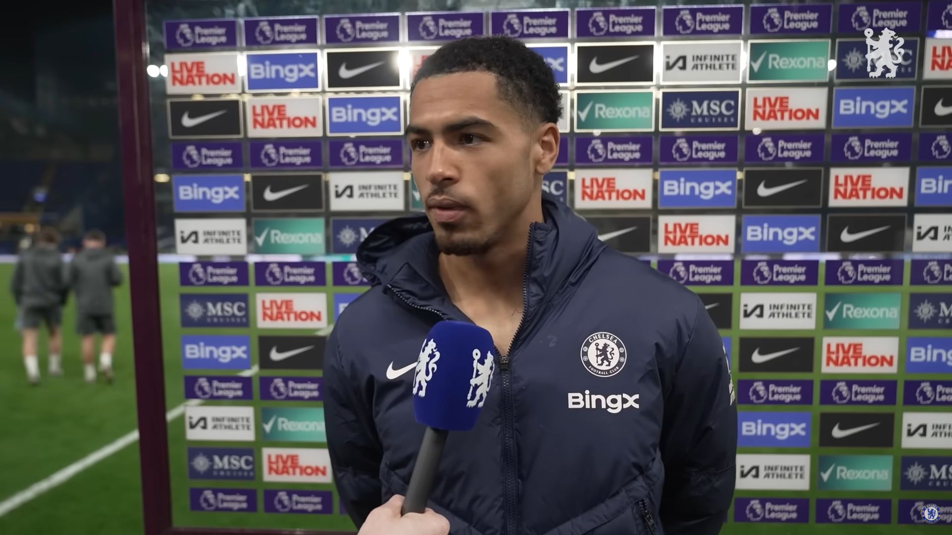 Levi Colwill speaks to Chelsea TV at full time.