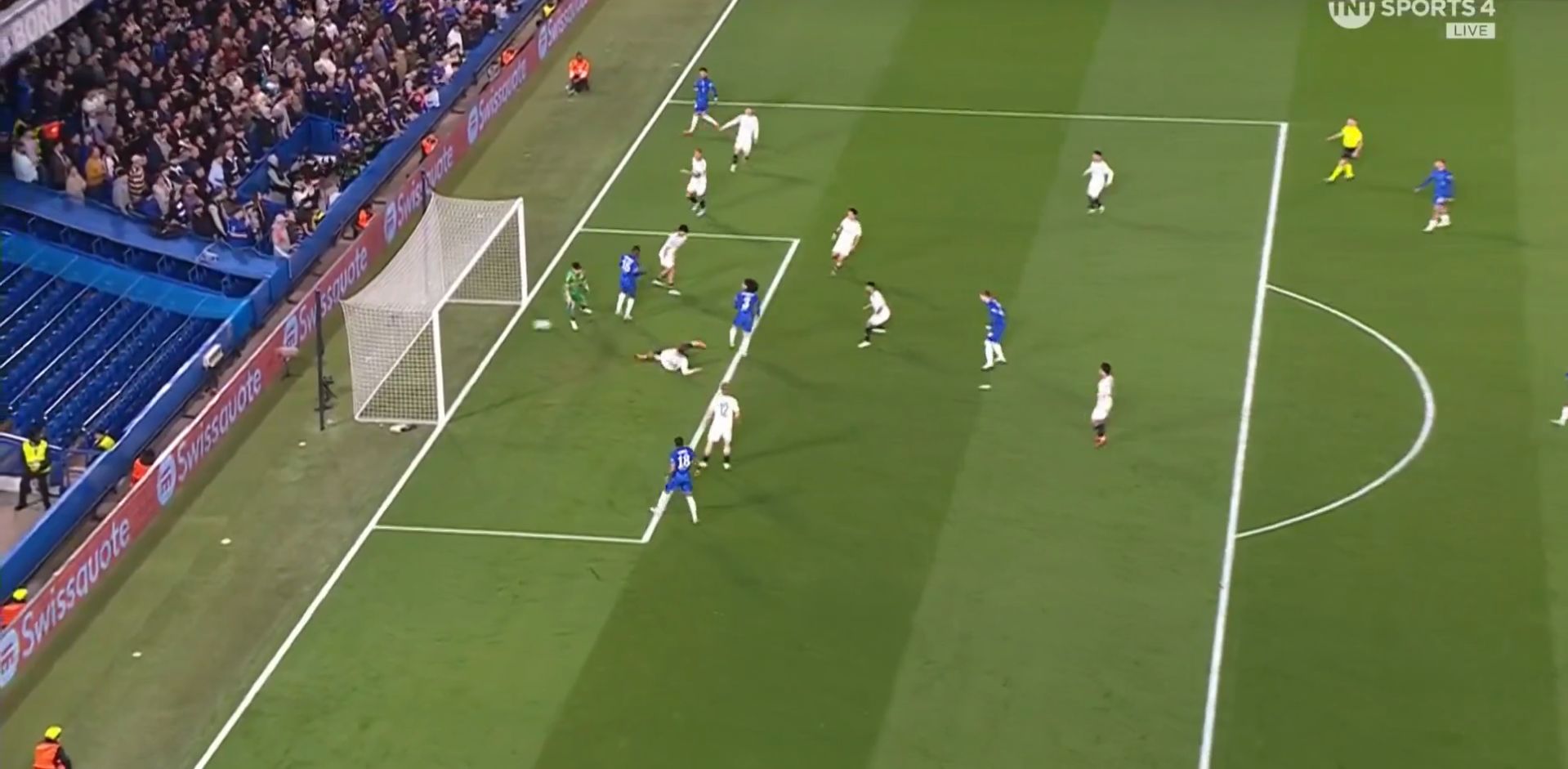 Marc Cucurella fires in from close range.