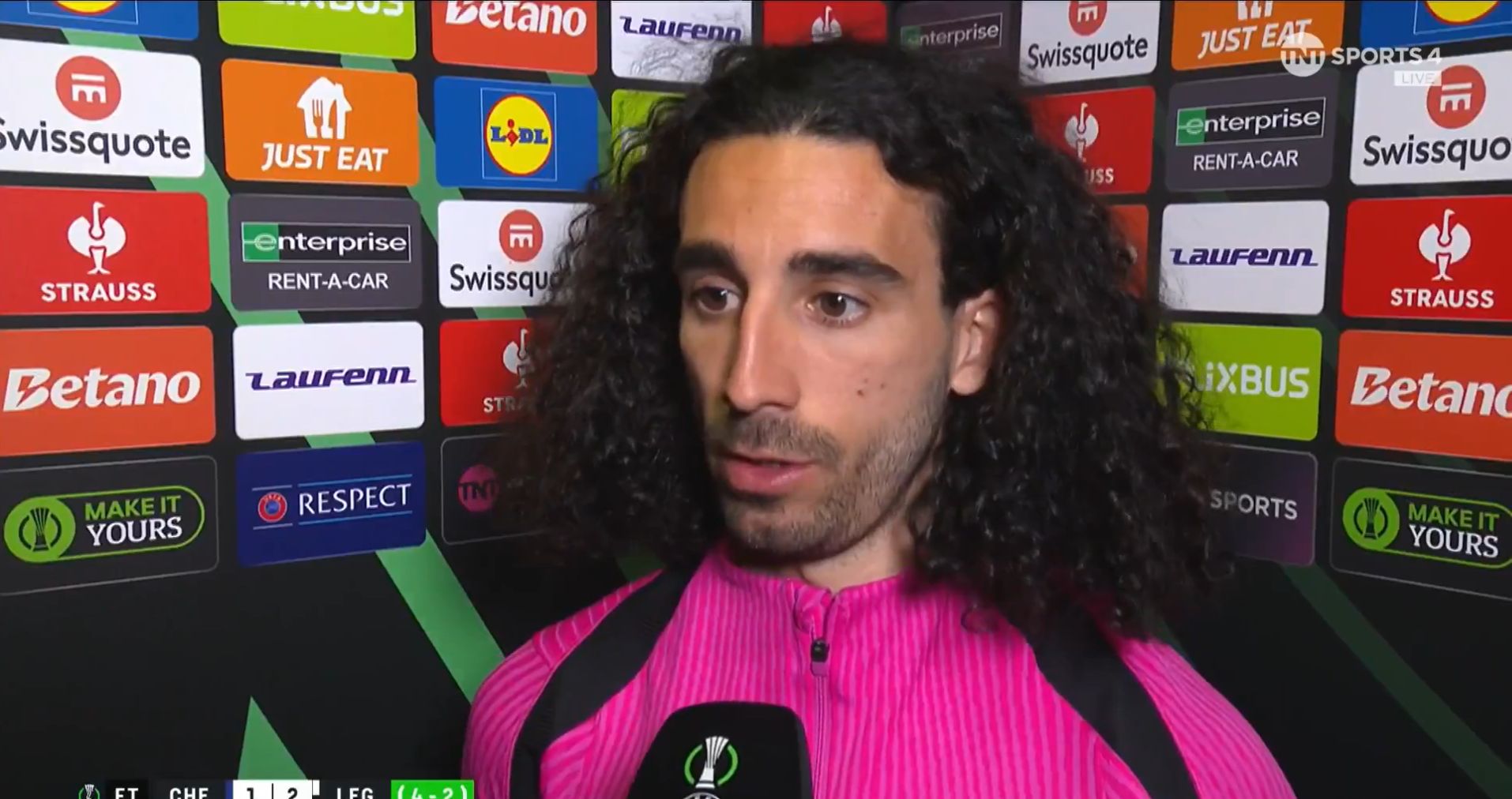 Marc Cucurella speaks to TNT Sport.