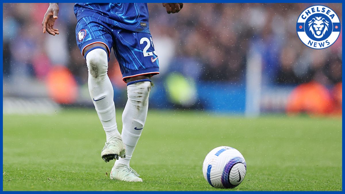 Moises Caicedo's legs controlling the ball. (Photo by Harry Murphy/Getty Images)
