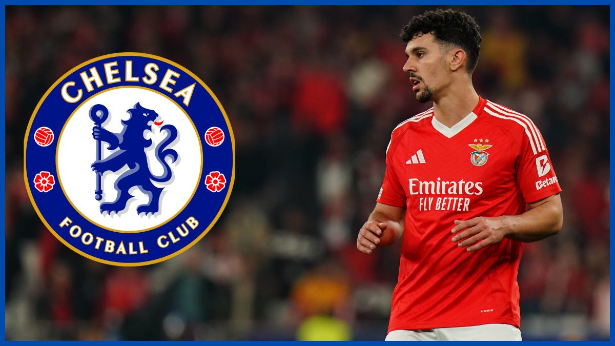Tomas Araujo with a Chelsea logo.