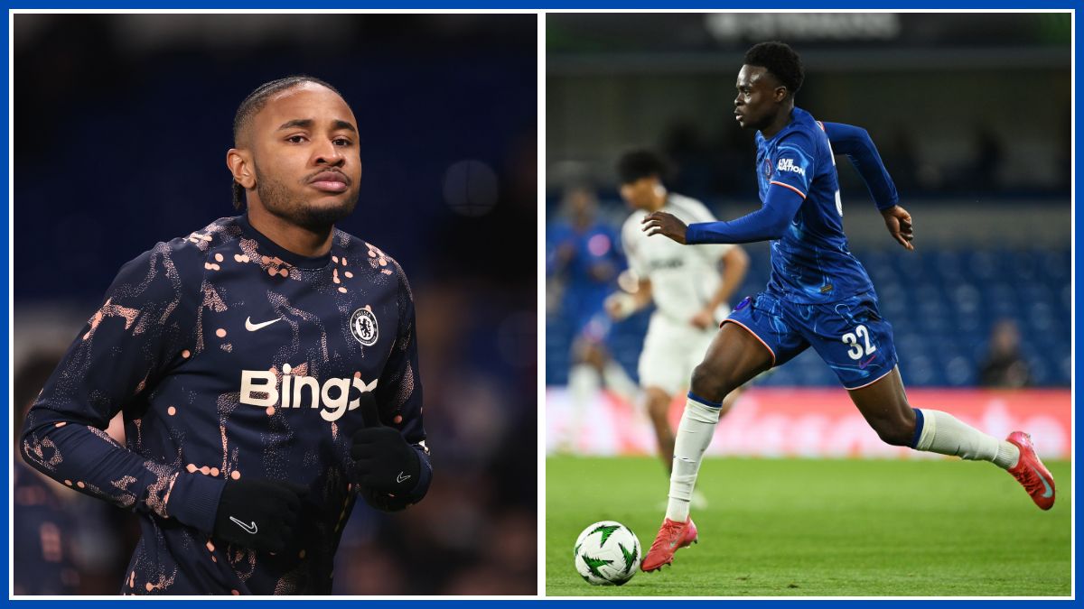 Christopher Nkunku and Tyrique George in a montage.