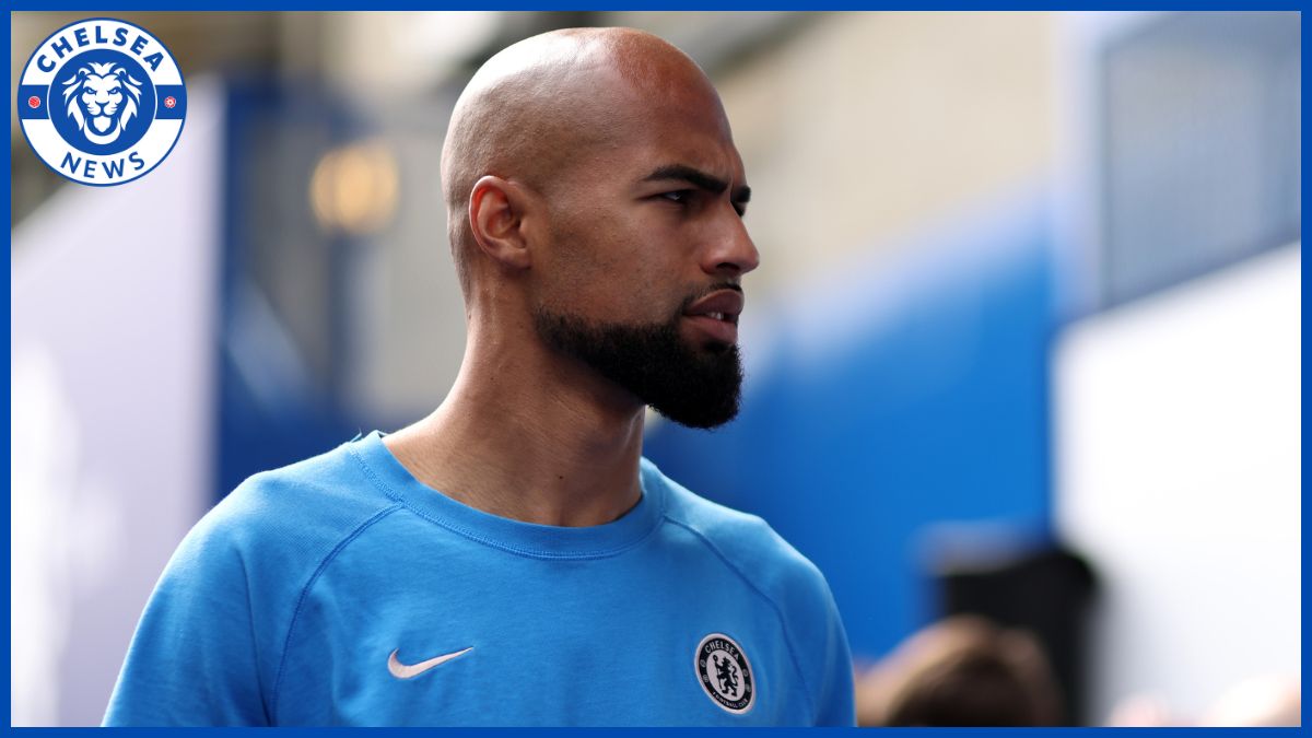 Robert Sanchez with a Chelsea News logo.