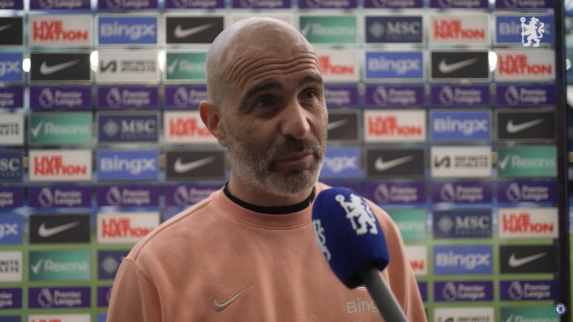 Enzo Maresca on Chelsea TV after Liverpool win.
