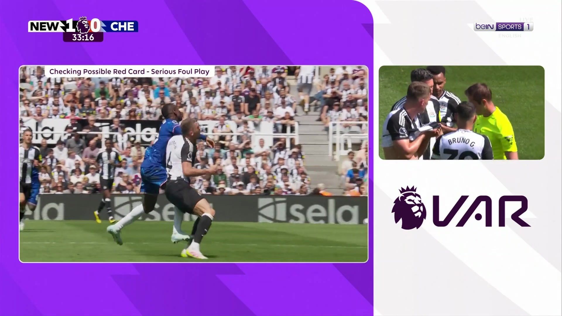 Nicolas Jackson red card against Newcastle.