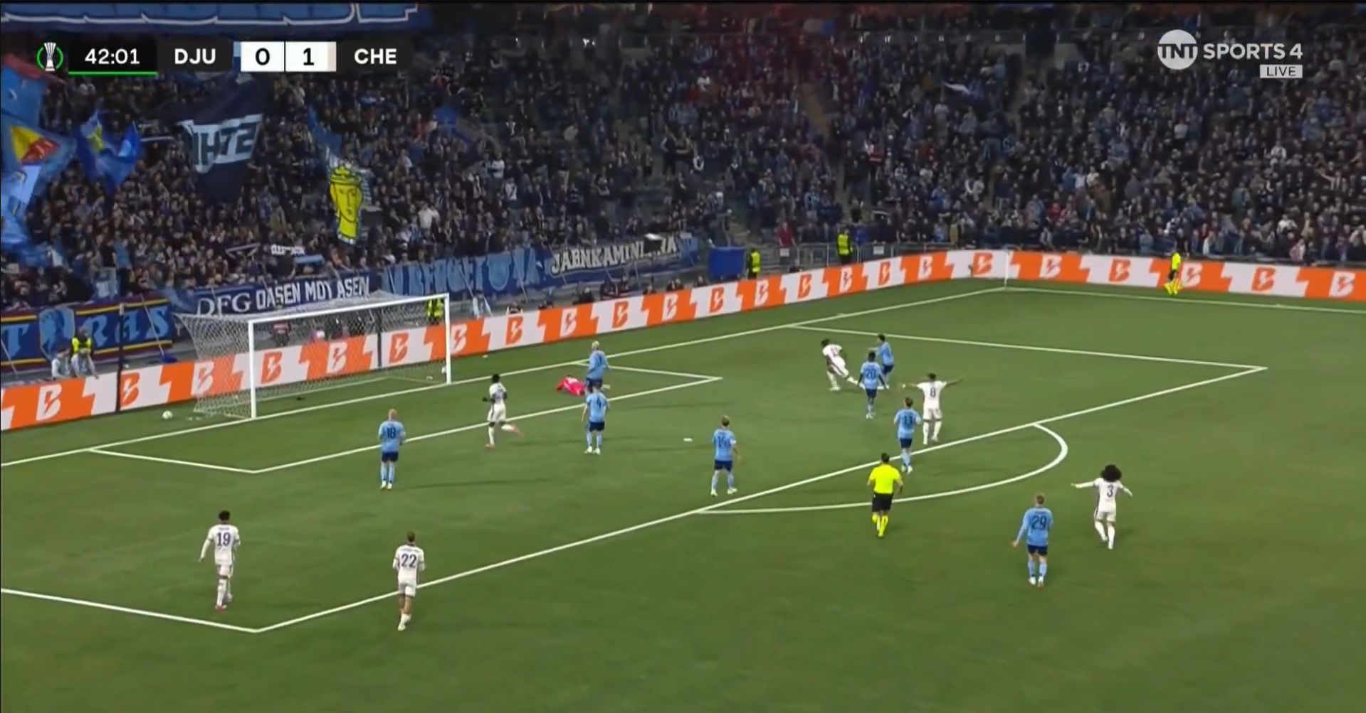 Noni Madueke sweeps the ball home.