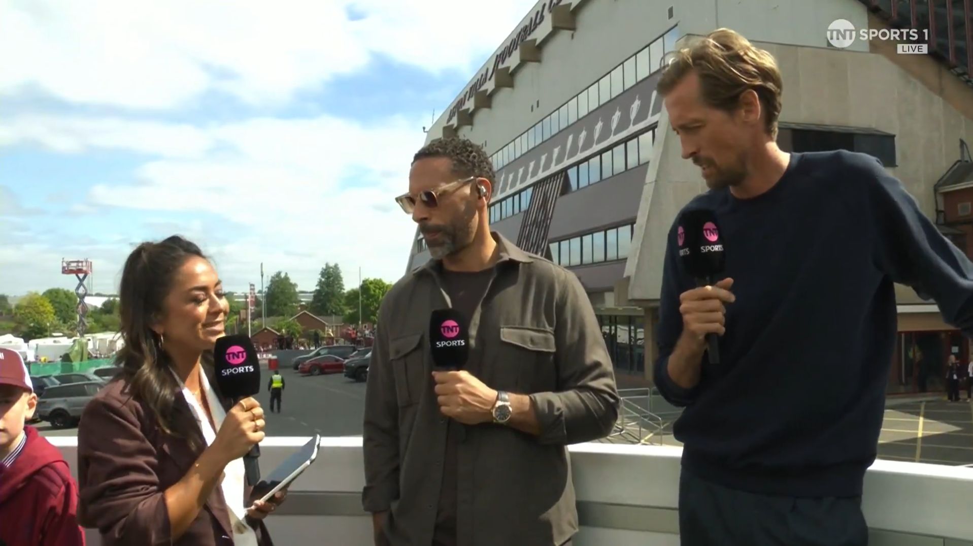 Rio Ferdinand and Peter Crouch on TNT Sport.