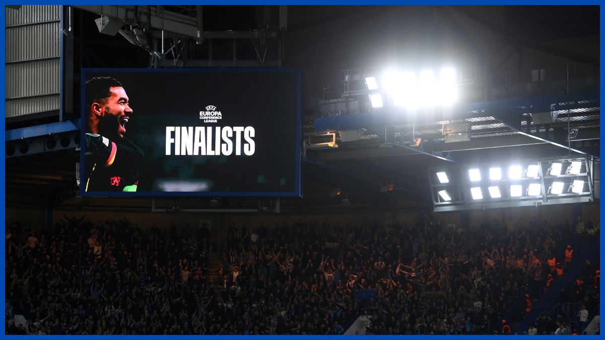 Chelsea finalists display at Stamford Bridge.