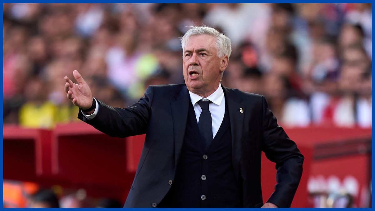 Carlo Ancelotti on the touchline.