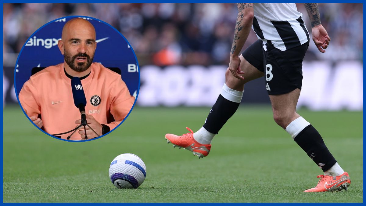Enzo Maresca inlaid over a Sandro Tonali picture.