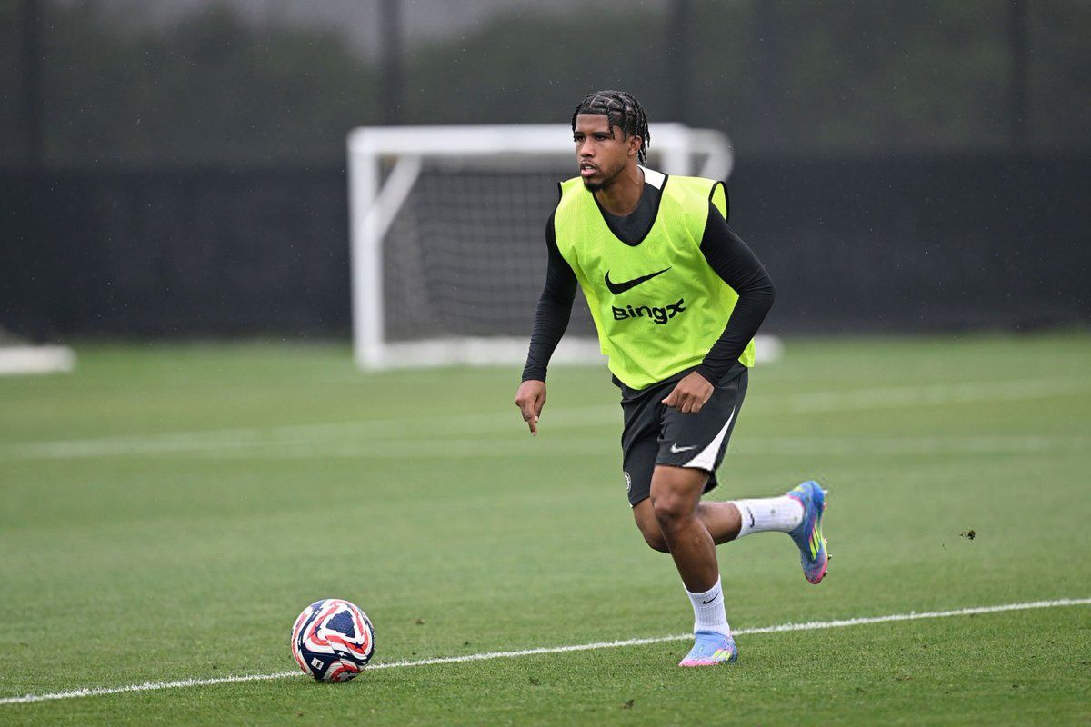 Andrey Santos trains with Chelsea in Atlanta. (Photo by Darren Walsh/Chelsea FC)