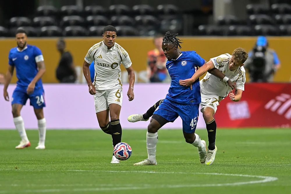 Romeo Lavia in midfield against LAFC.