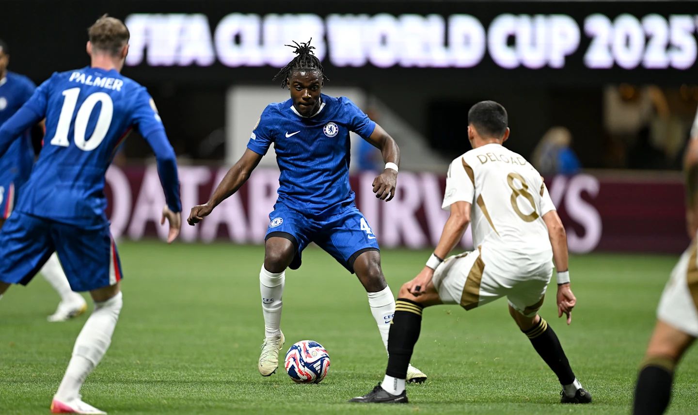 Romeo Lavia on the ball against LAFC.