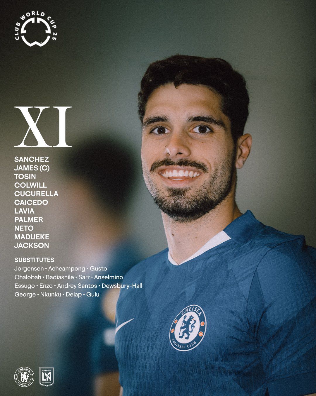 Chelsea's team to face LAFC in the Club World Cup.