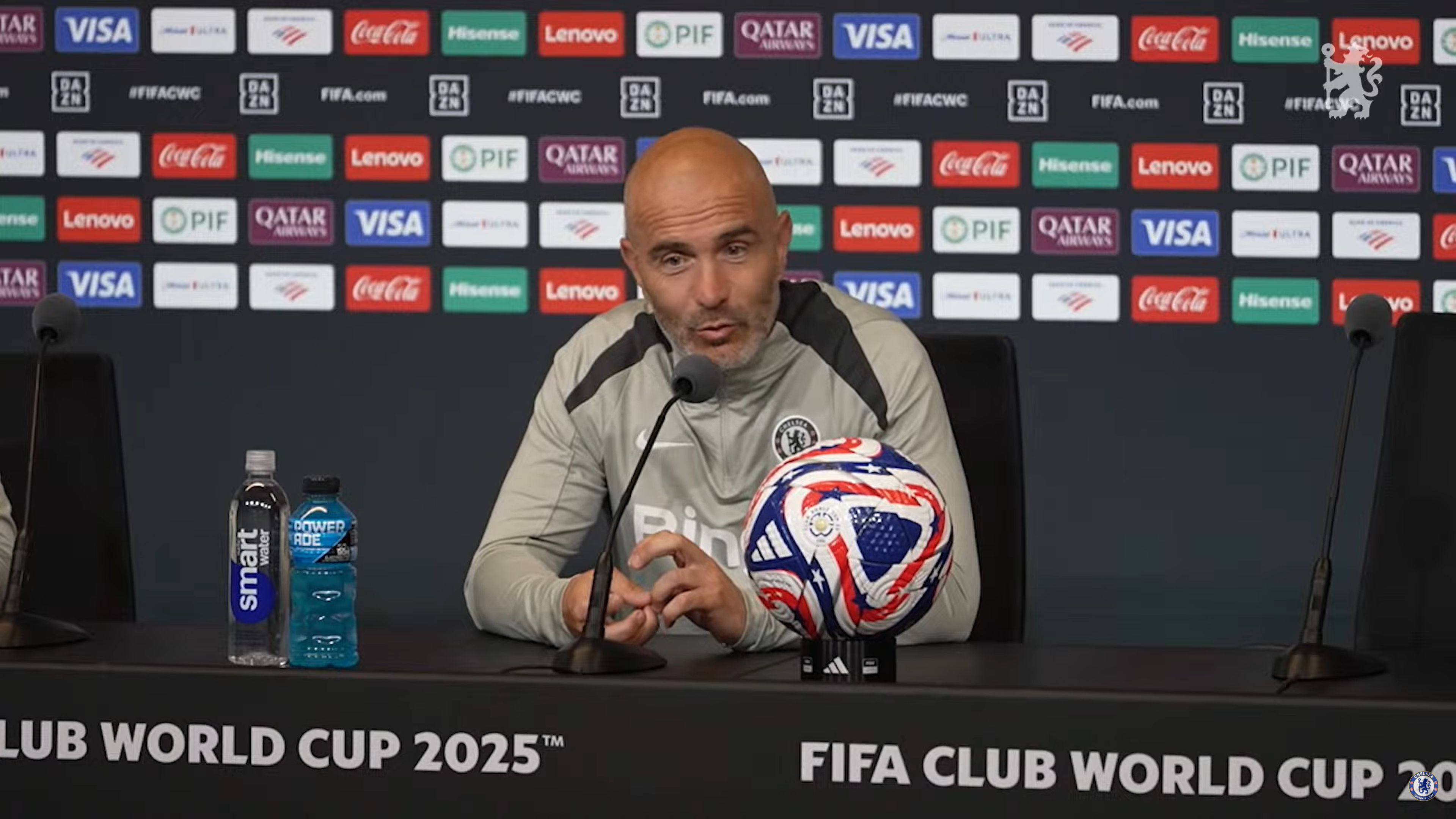 Enzo Maresca in a Club World Cup press conference.