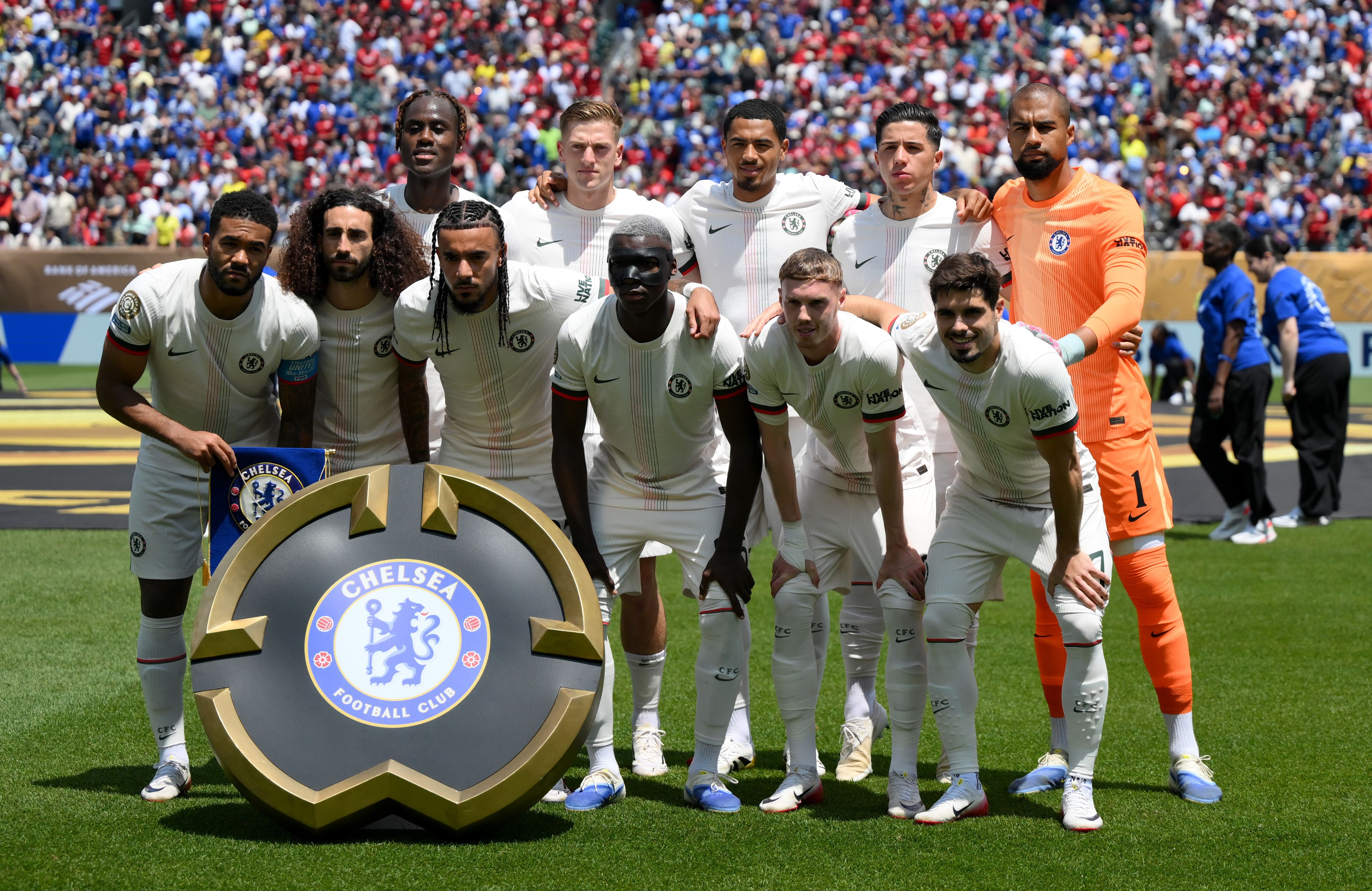 Chelsea team before kick off against Flamengo.