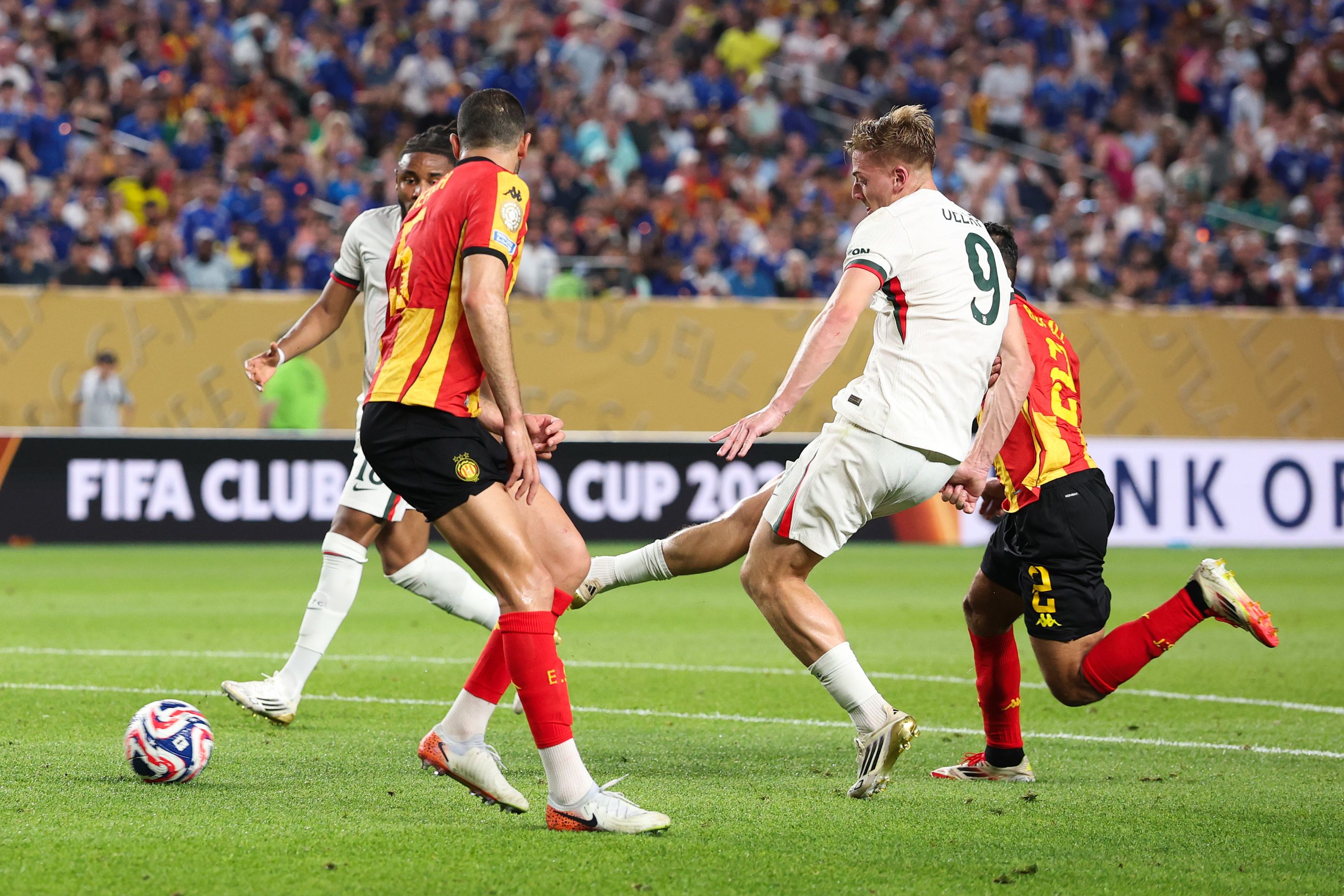 Liam Delap in action against ES Tunis. enzo maresca explains why he