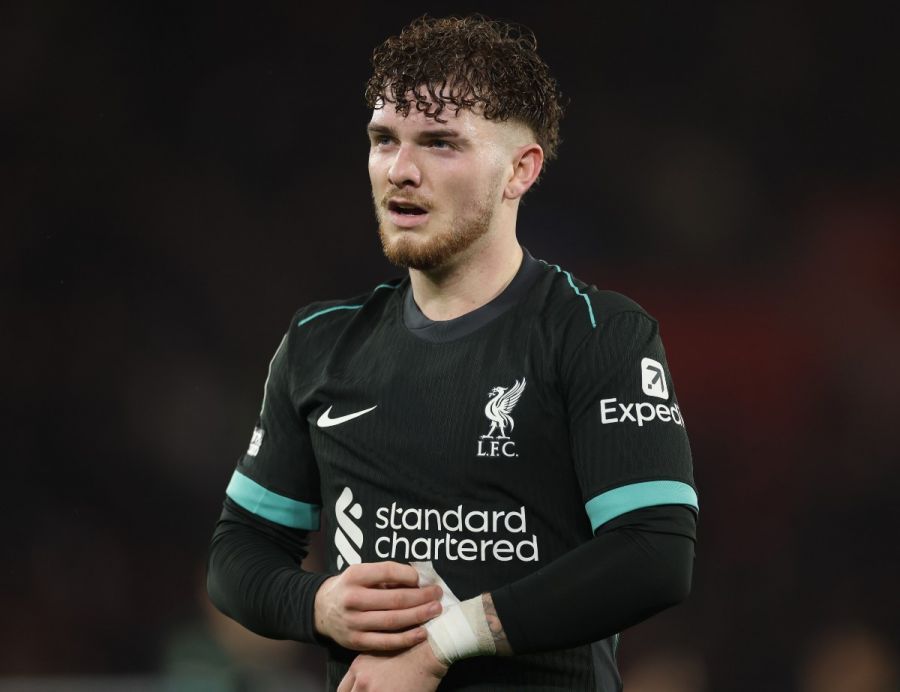 Harvey Elliott in action for Liverpool