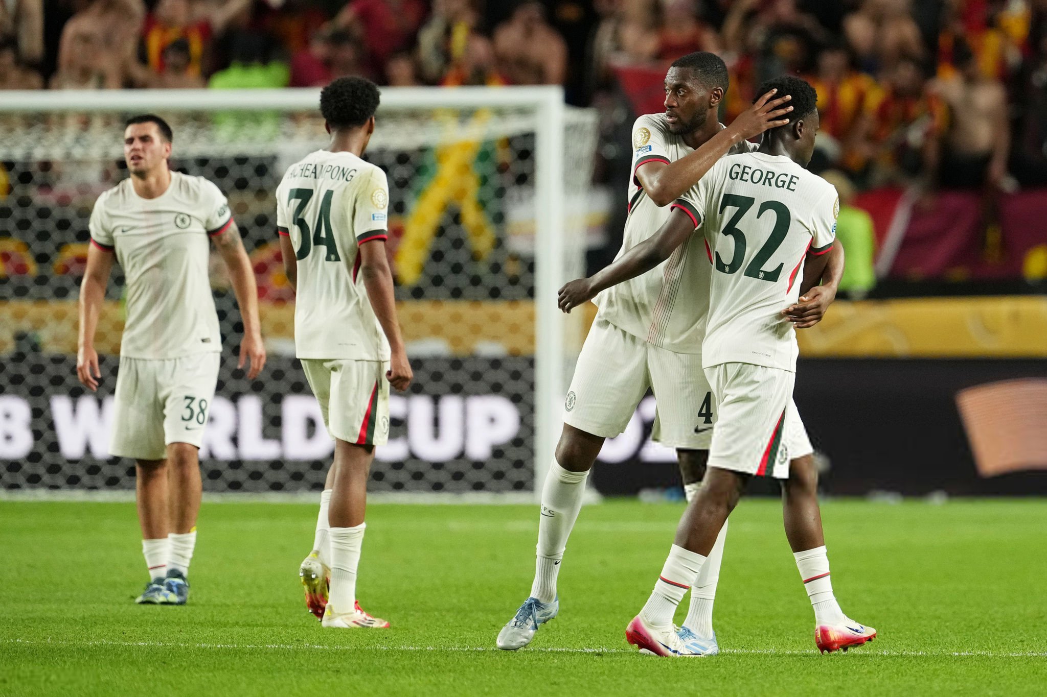 Tosin Adarabioyo, Marc Guiu, Tyrique George, and Josh Acheampong vs ES Tunis