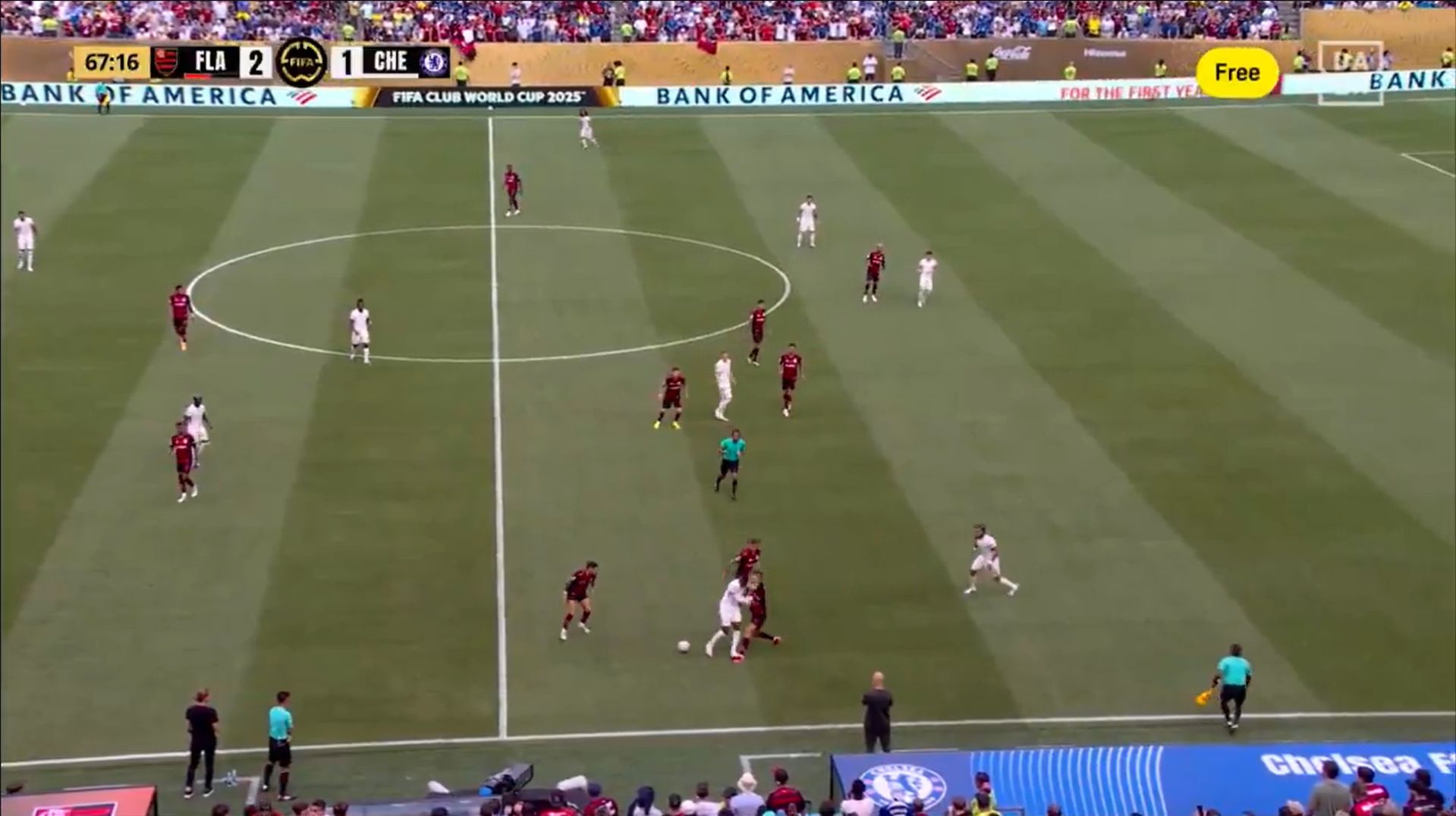 Nicolas Jackson gets a red card.