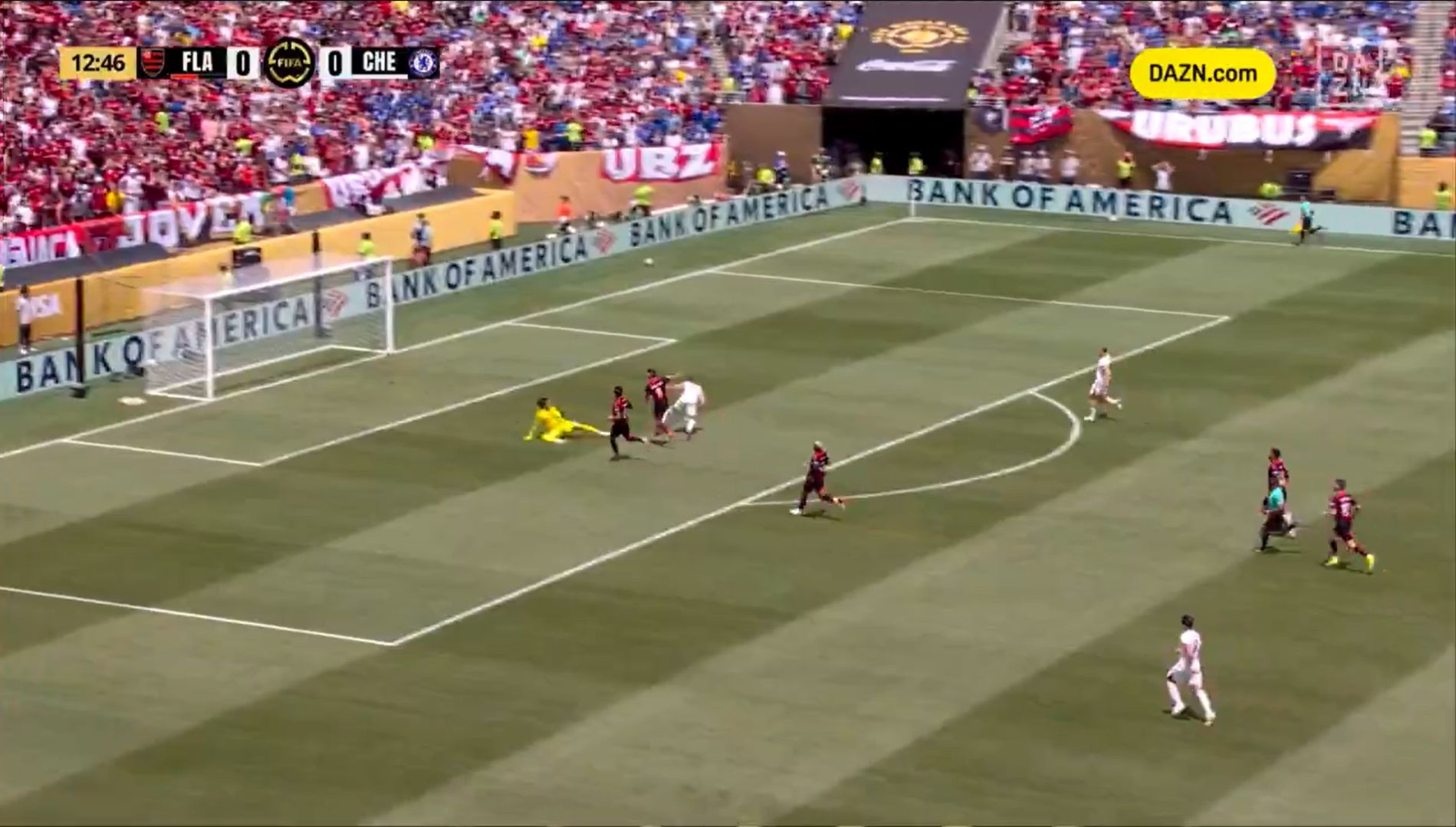 Pedro Neto bursts through to score against Flamengo.