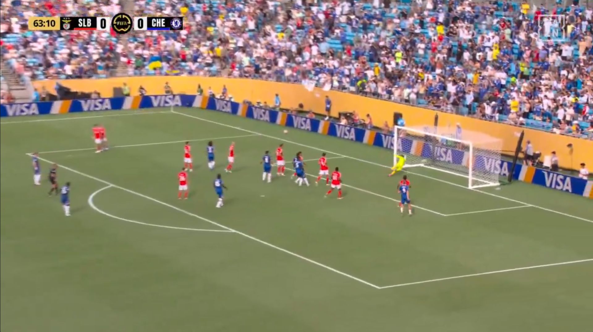 Reece James scores from off screen.