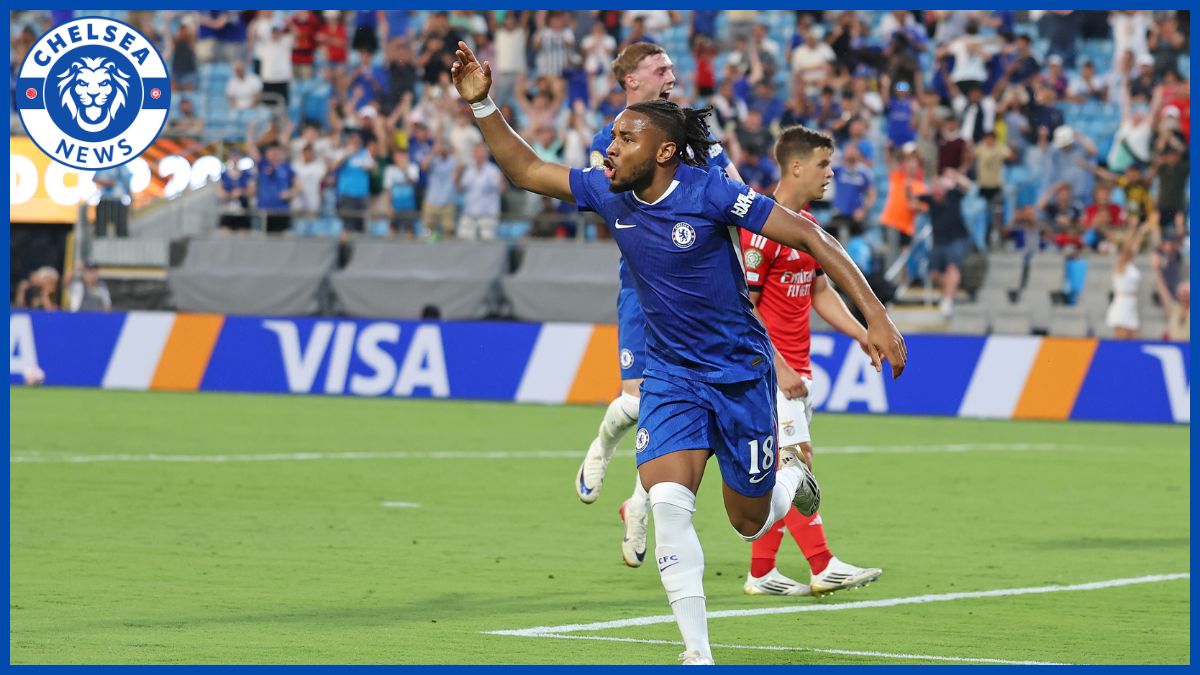 Christopher Nkunku celebrates a goal.