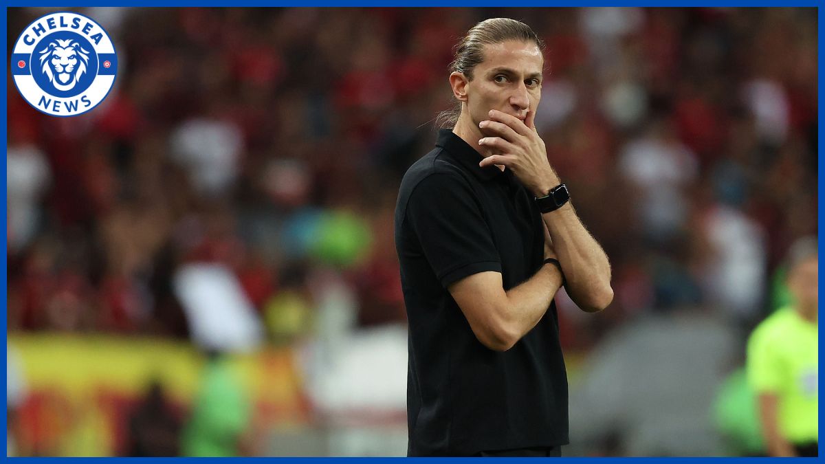 Filipe Luis on the touchline.