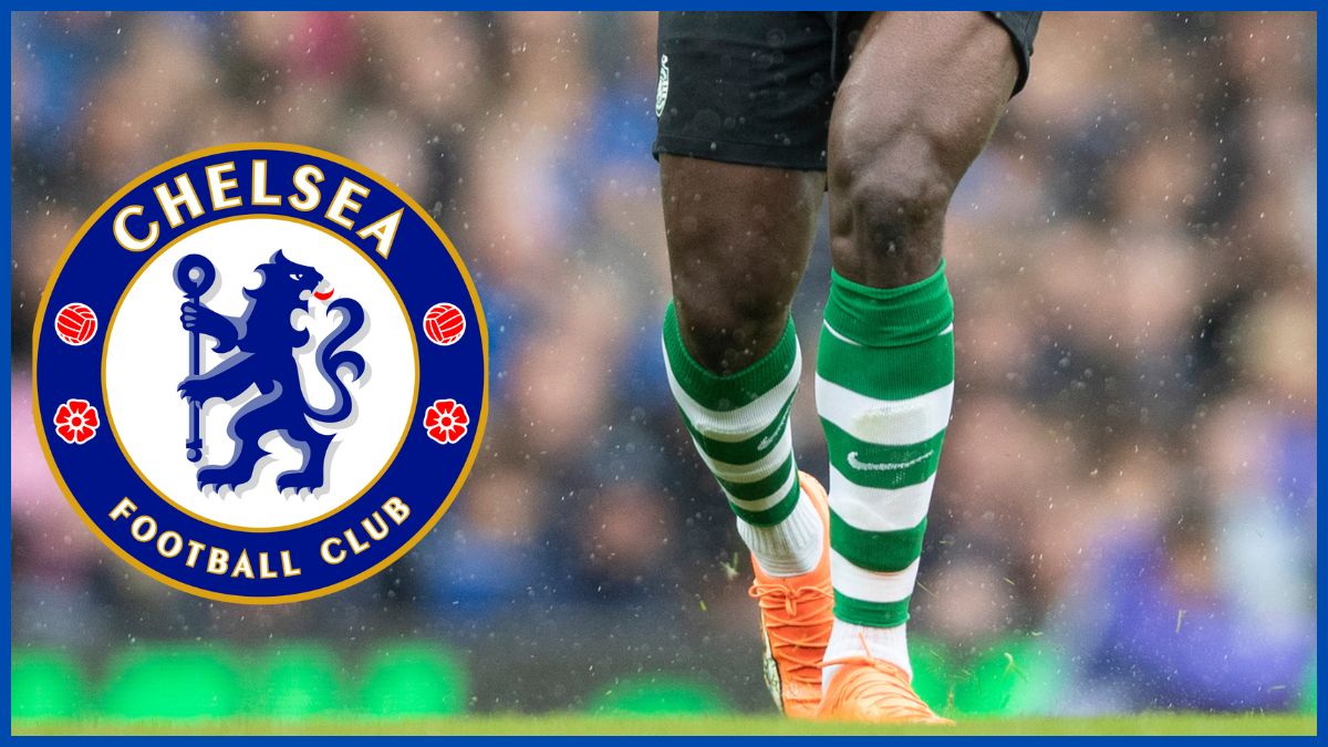 Ousmane Diomande with a Chelsea logo.