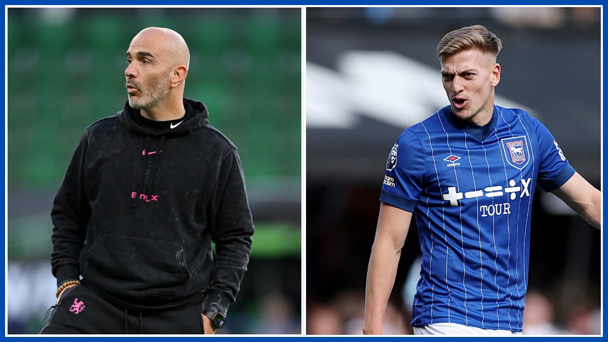 Enzo Maresca and Liam Delap in a photo montage.