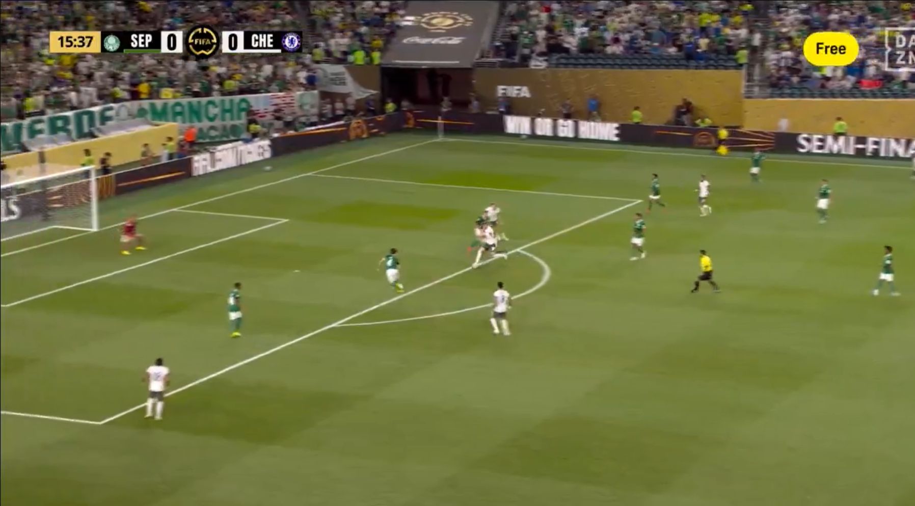 Cole Palmer strikes from range against Palmeiras.