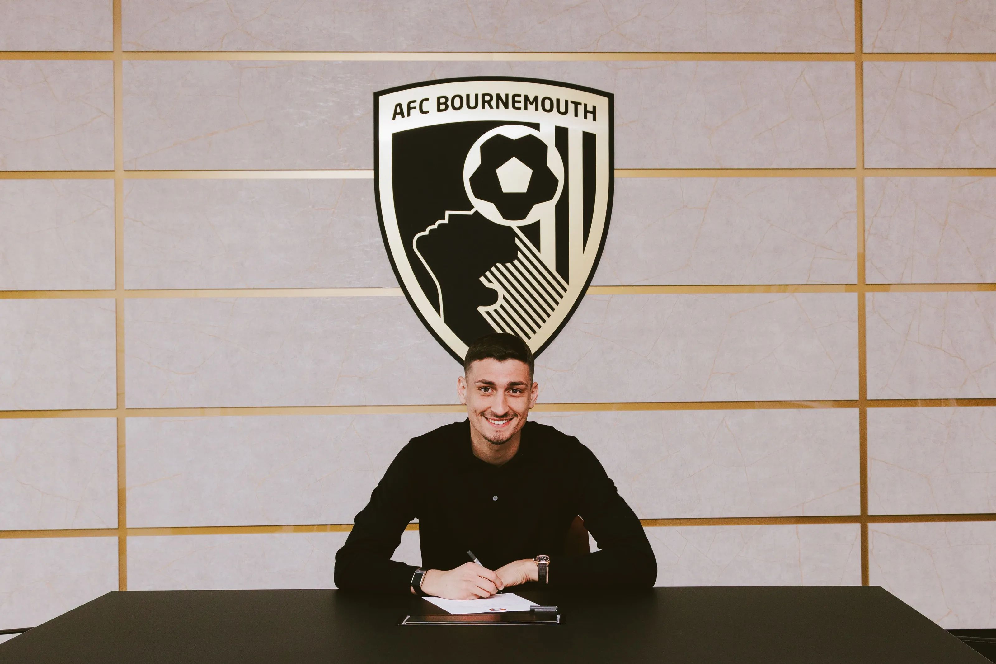 Djorjde Petrovic signs for Bournemouth.