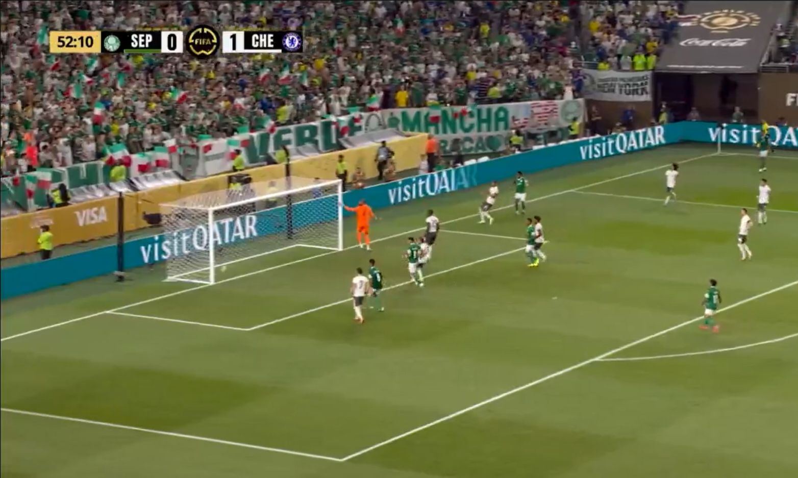 Estevao Willian scores against Chelsea.